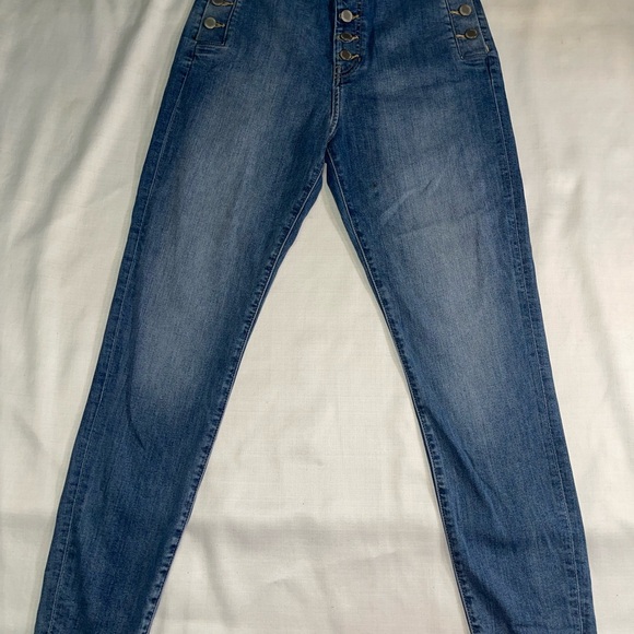 Banana Republic High-Rise Blue Jeans with Button Detail - Picture 2 of 7